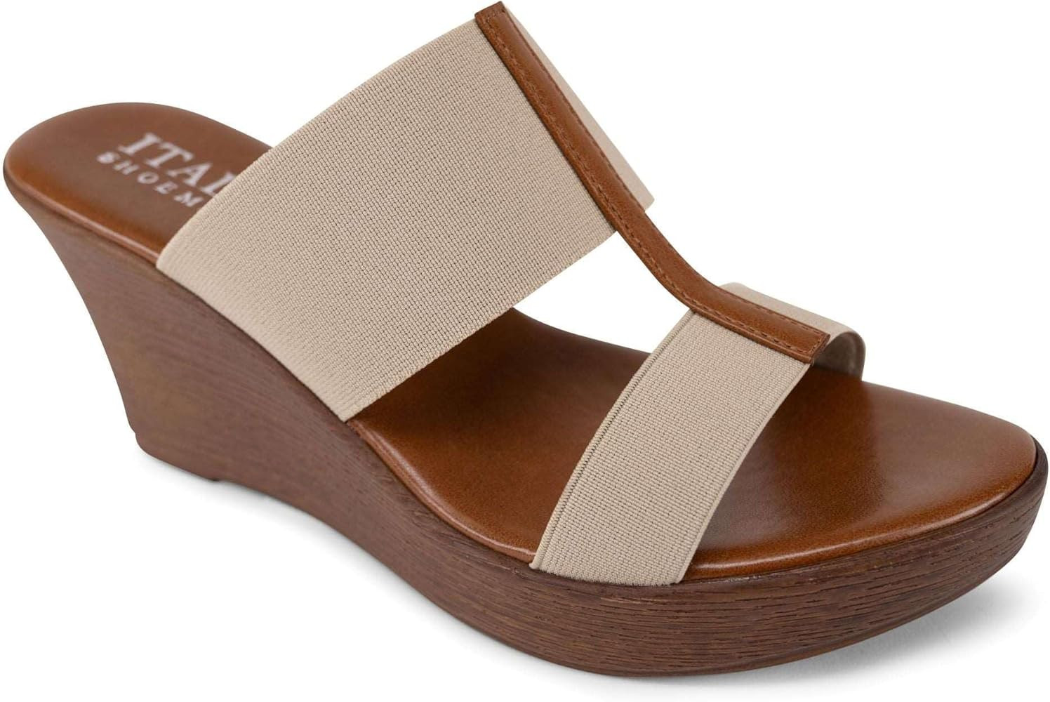 ITALIAN SHOEMAKERS Daizy Womens Elastic Wedge Sandal | Amazon (US)