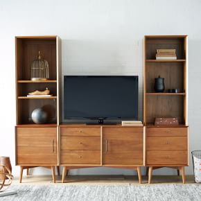 Mid-Century Modular Media Wall System Collection | West Elm (US)