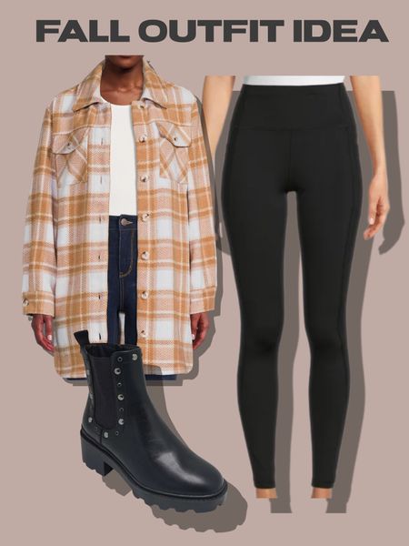 Plaid shacket black leggings black boots  Walmart finds 

#LTKunder100 #LTKsalealert #LTKHoliday