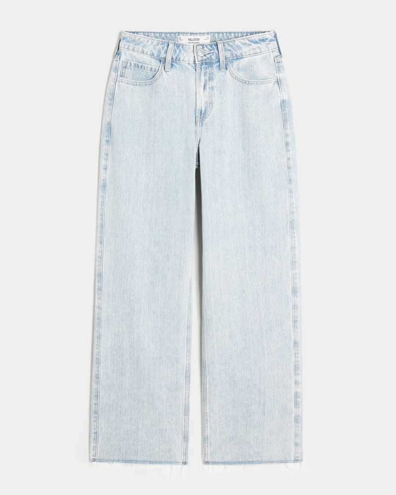 Women's High-Rise Light Wash Baggy Jeans from Hollister | Hollister (US)