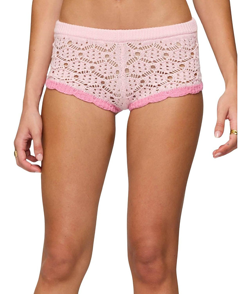 Edikted Elisa Open Knit Shorts | Bloomingdale's (US)