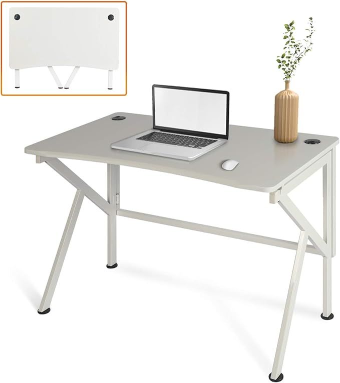 LYNSLIM Folding Study Writing Desk - 42” Simple Computer Desk for Home Office Small Space Folda... | Amazon (US)