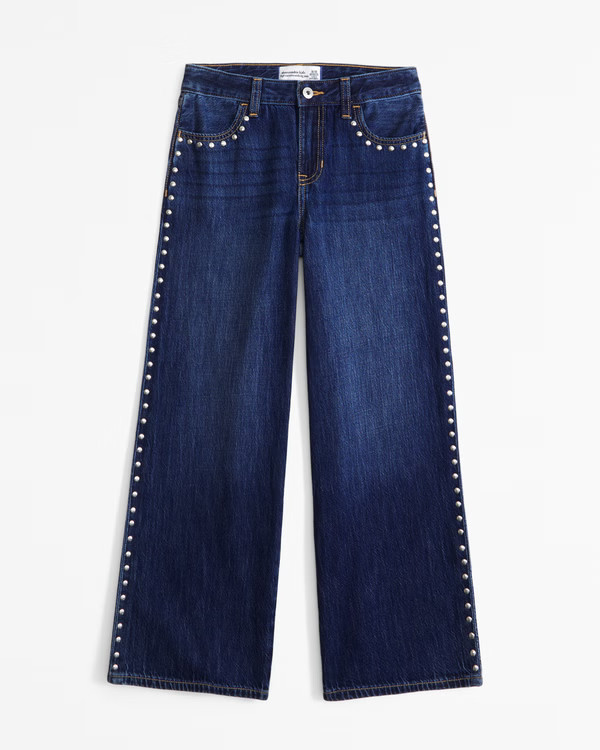 lightweight high rise ultra wide leg jeans | Abercrombie & Fitch (US)