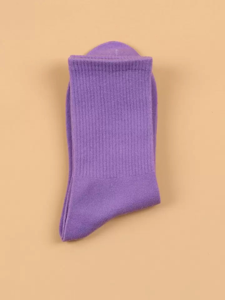 Plain Crew Socks | SHEIN