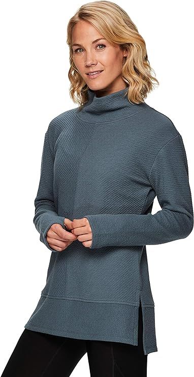 RBX Active Women's Ultra Soft Quilted Cowl Neck Pullover Sweatshirt | Amazon (US)