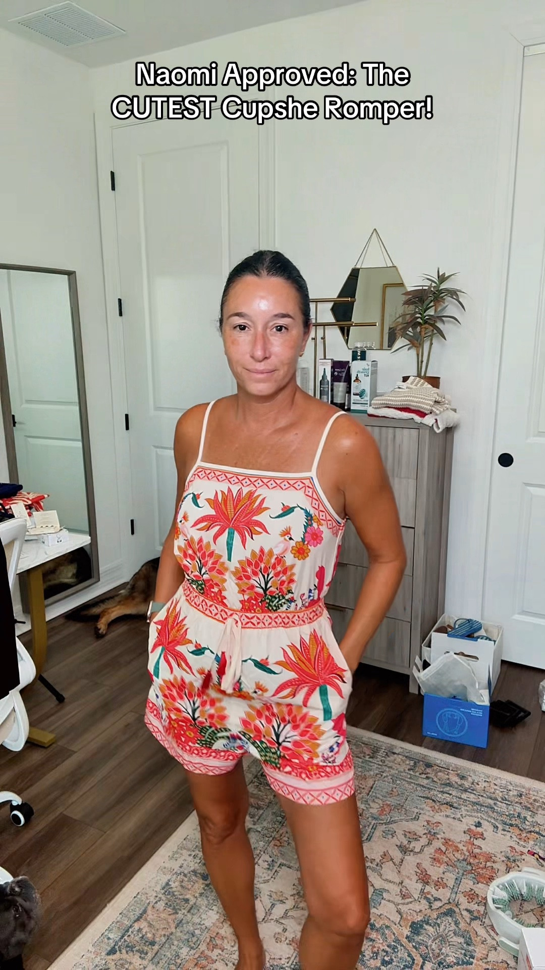 Tropical vacay vibes in full effect 🌺🍍
This Papaya Leaf Romper from Cupshe is giving island goddess energy. Lightweight, flattering, and ready for beach strolls or fruity cocktails. I’m wearing a size small. 
Linked it on my LTK for easy shopping—under $30 and SO worth it!

#LTKUnder50  
#LTKSeasonal  
#LTKTravel  
#LTKSwim  
#LTKResort  
#CupsheStyle  
#BeachOutfitInspo  
#TropicalVibesOnly  
#NaomiApproved  
#VacationLook  