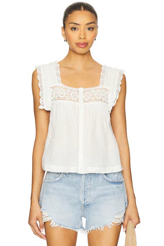Citizens of Humanity Mia Embroidered Top in White from Revolve.com | Revolve Clothing (Global)