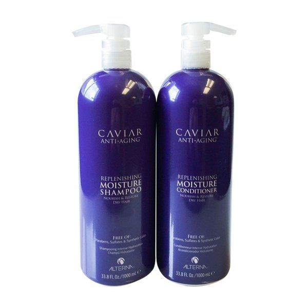 Alterna Caviar Anti-aging 33.8-ounce Replenishing Moisture Shampoo and Conditioner Duo | Bed Bath & Beyond