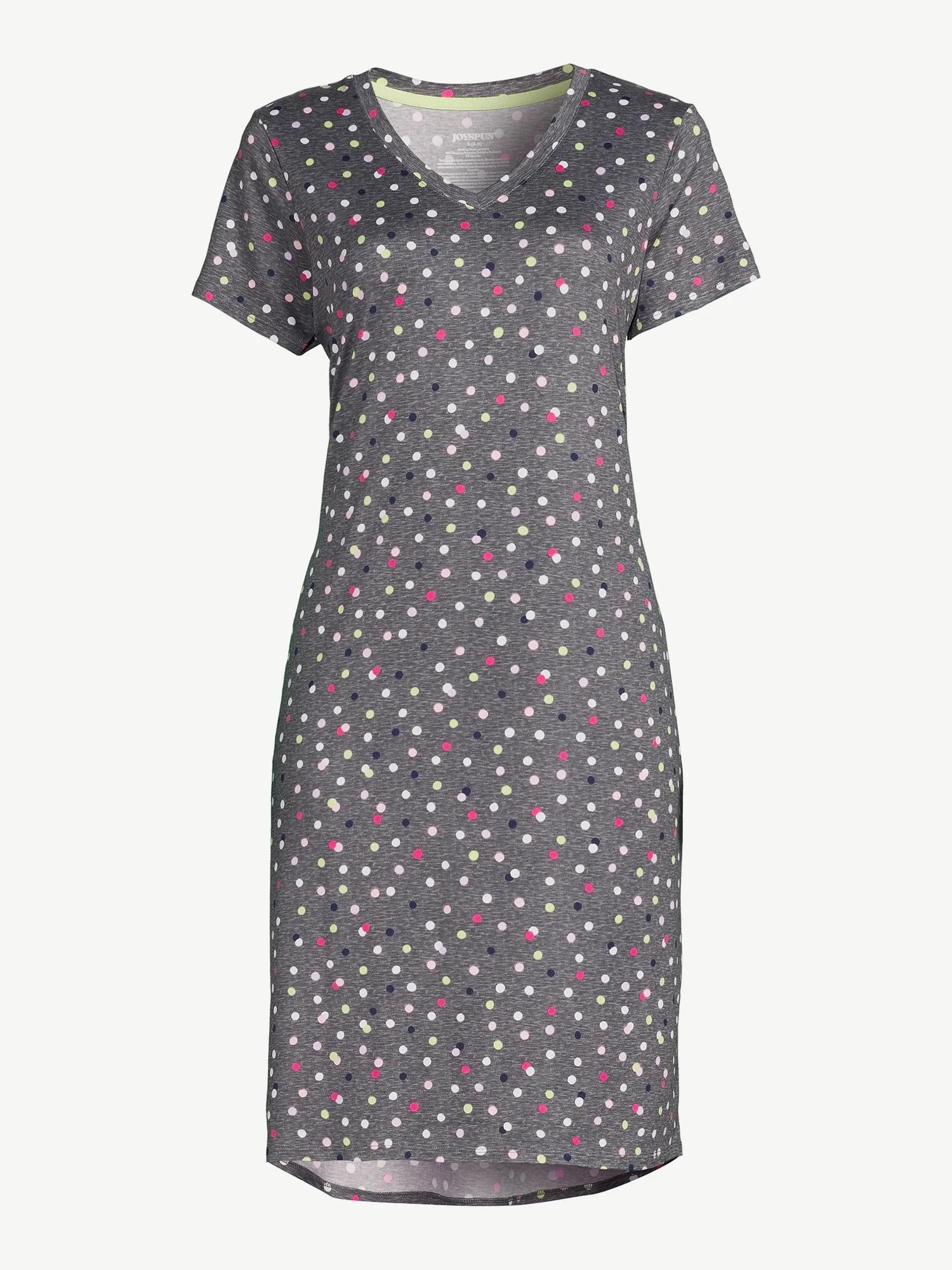 Joyspun Women's Sleep Knit Midi Chemise, Sizes up to 3X - Walmart.com | Walmart (US)