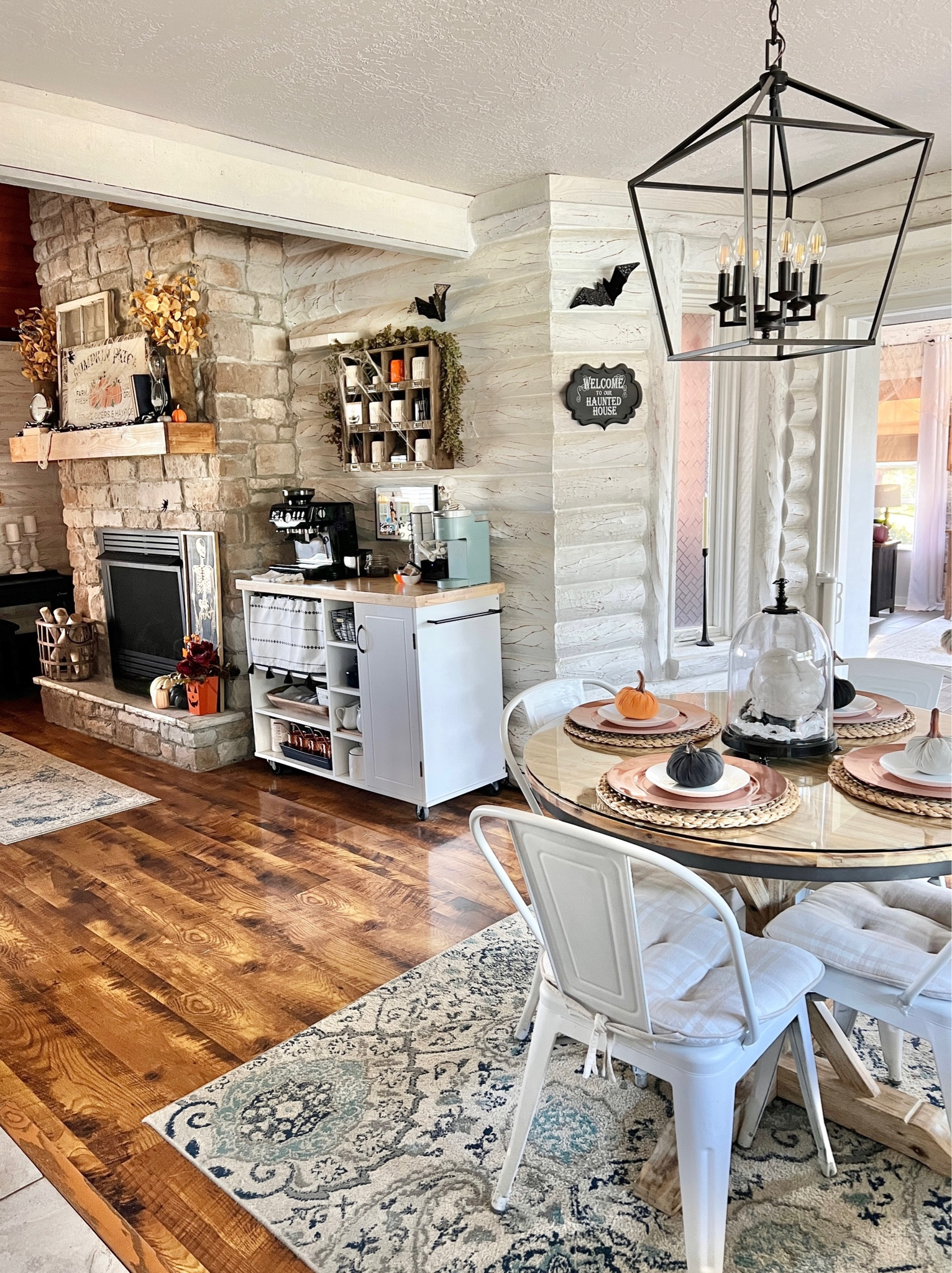 Our youngest helped me decorate this year.. if you look closely you’ll see a fake, fuzzy spider hanging from the mantel on a ‘web’. His idea and it keeps scaring me. 😂 

Halloween, Living Room, Fall Decor, Kitchen, Halloween Party 

#LTKhome #LTKSeasonal #LTKHalloween