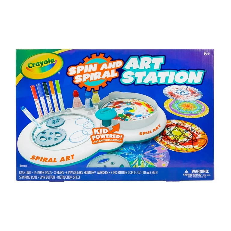 Crayola Spin & Spiral Art Station Art Set, Gift for Child, Girls and Boys - Walmart.com | Walmart (US)
