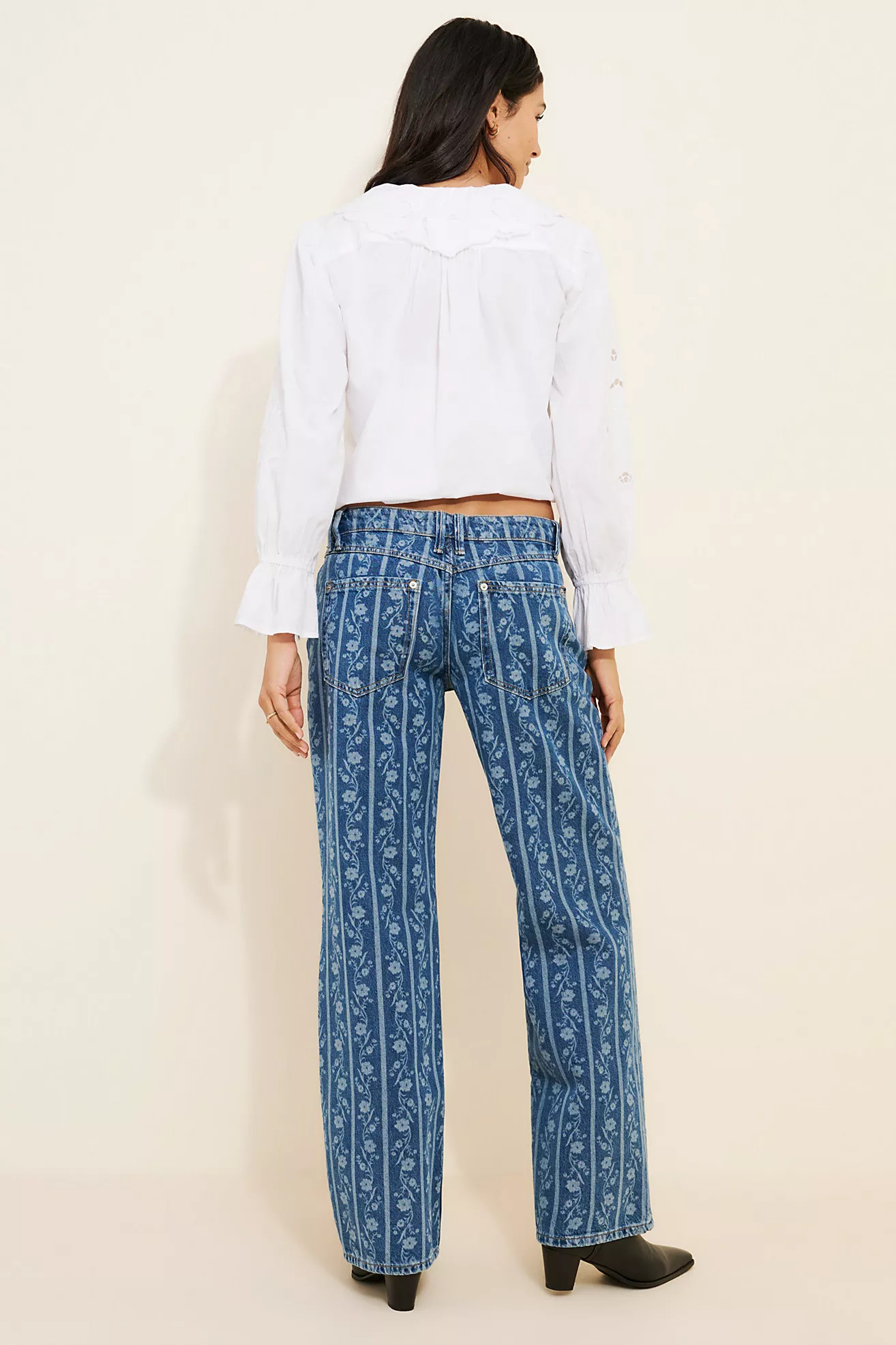Tennessee Low-Rise Printed Boyfriend Jeans | Free People (Global - UK&FR Excluded)