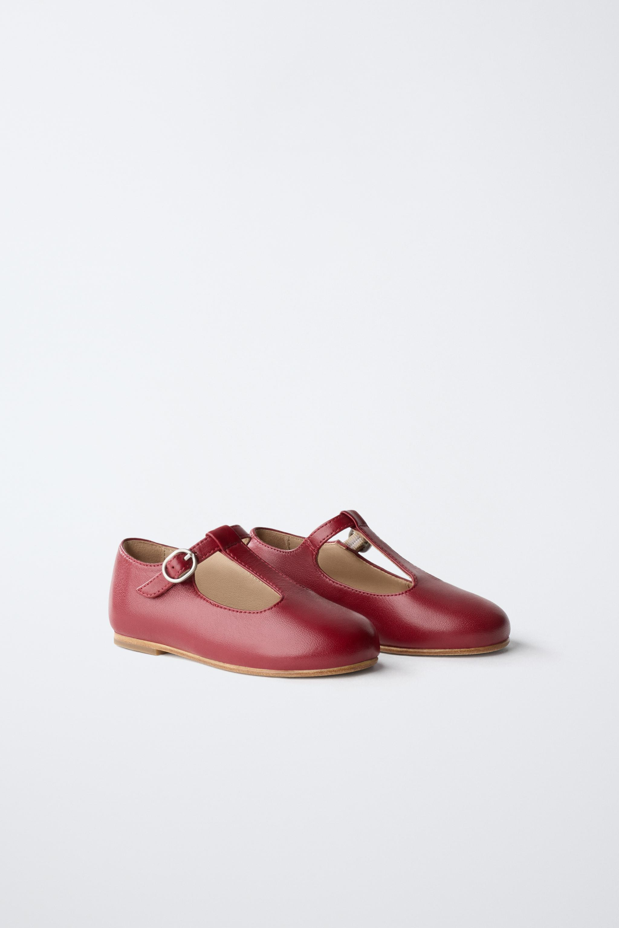 T-STRAP LEATHER BALLET FLATS - LIMITED EDITION | Zara US