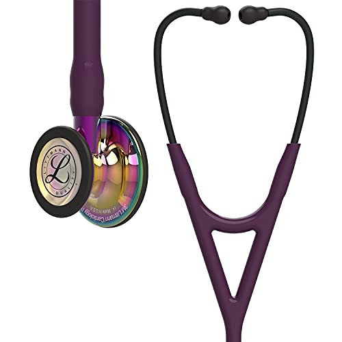 3M Littmann Cardiology IV Diagnostic Stethoscope, 6239, More Than 2X as Loud*, Weighs Less**, Stainless Steel High Polish Rainbow-Finish Chestpiece, 27" Plum Tube, Violet Stem and Black Headset | Amazon (US)
