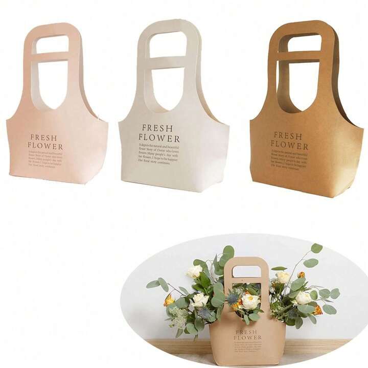 3 PCS Different Colors Flower Paper Gift Paper Bags Party Bags Florist Bouquet Flower Ikebana Hol... | SHEIN
