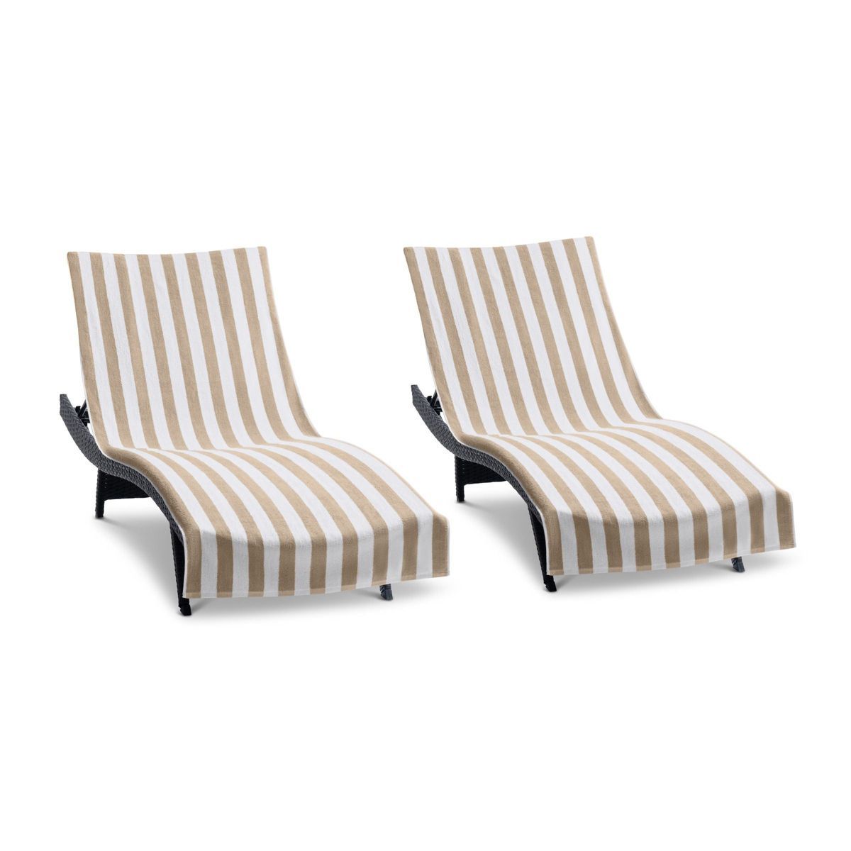 Arkwright California Cabana Chaise Lounge Cover - (Pack of 2) 100% Cotton Terry Towels, Pool Chai... | Target