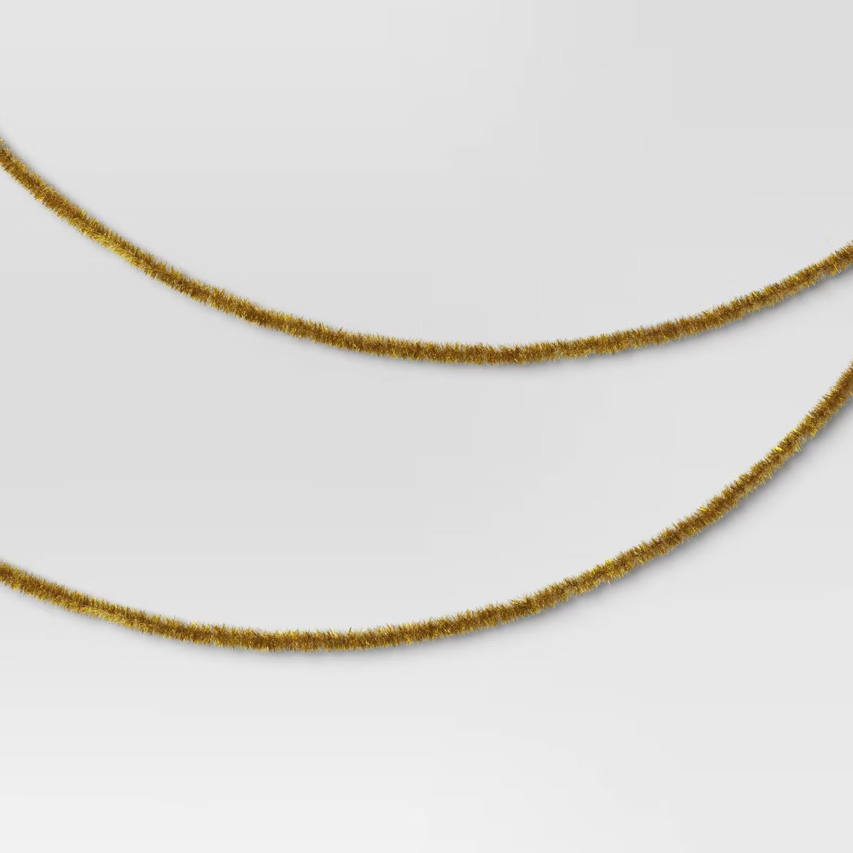 10' Christmas Soft and Silky Tinsel Garland Champagne Gold - Wondershop™ | Target