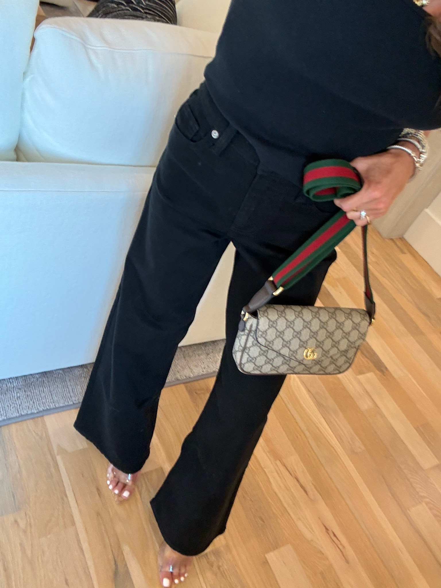 Black wide leg jeans size 00 clear heels under $20

#LTKPetite #LTKSaleAlert