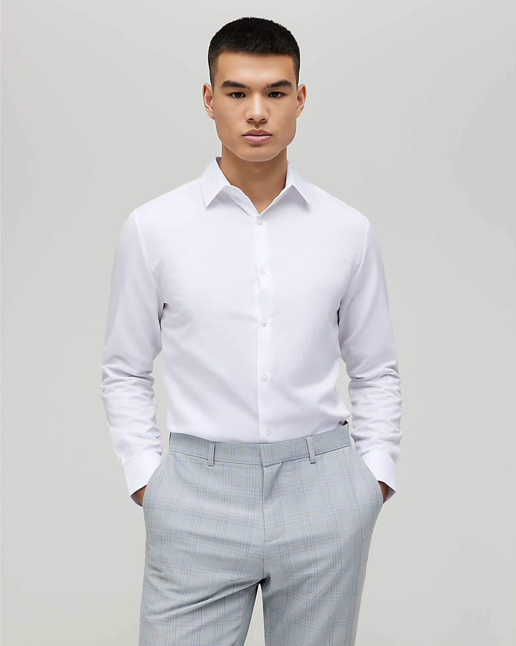 Premium White Long Sleeve Formal Shirt | River Island UK & IE