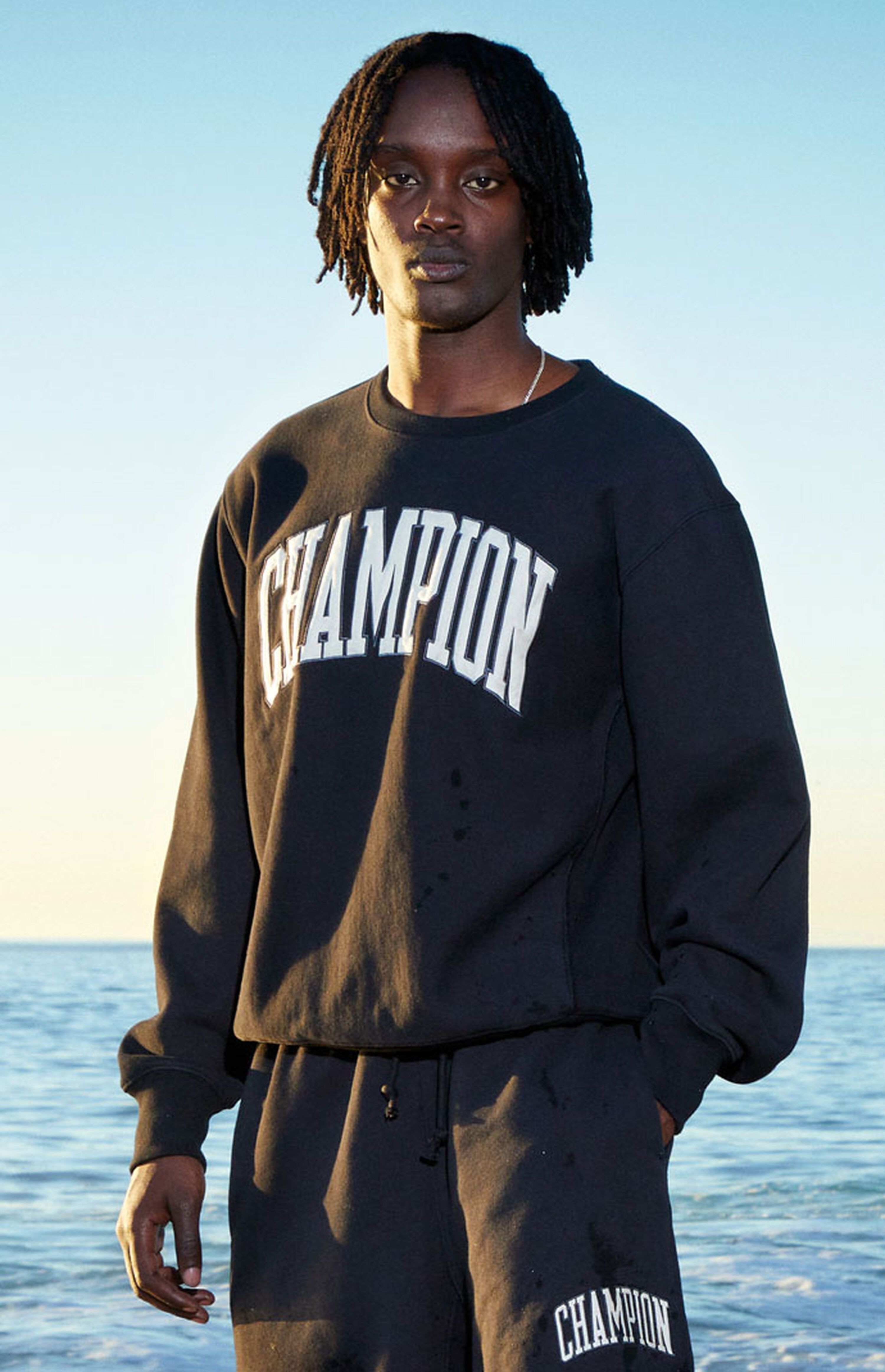 Champion Raffia Applique Crew Neck Sweatshirt | PacSun