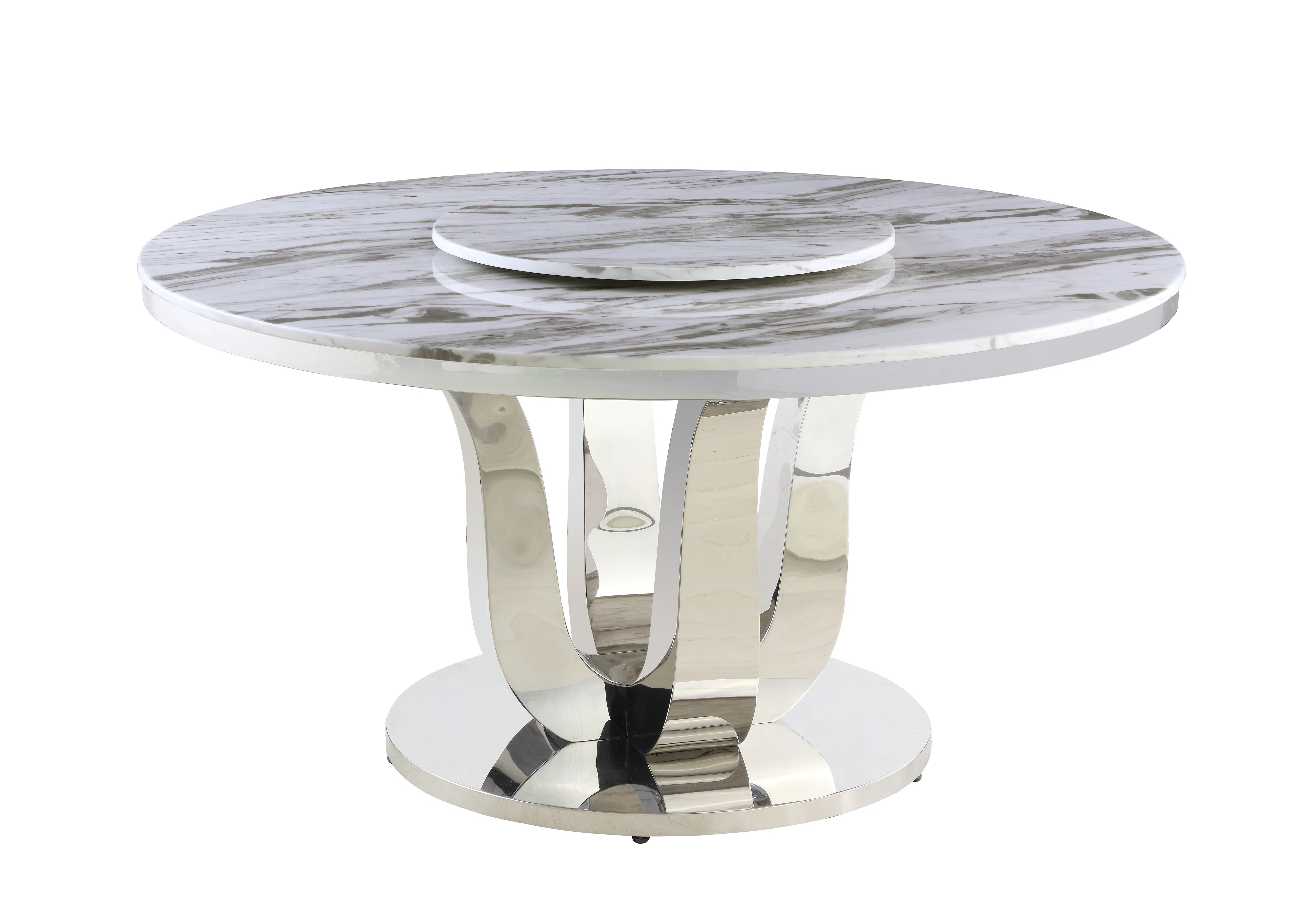 Bradly Round Marble Top Metal Base Dining Table | Wayfair North America