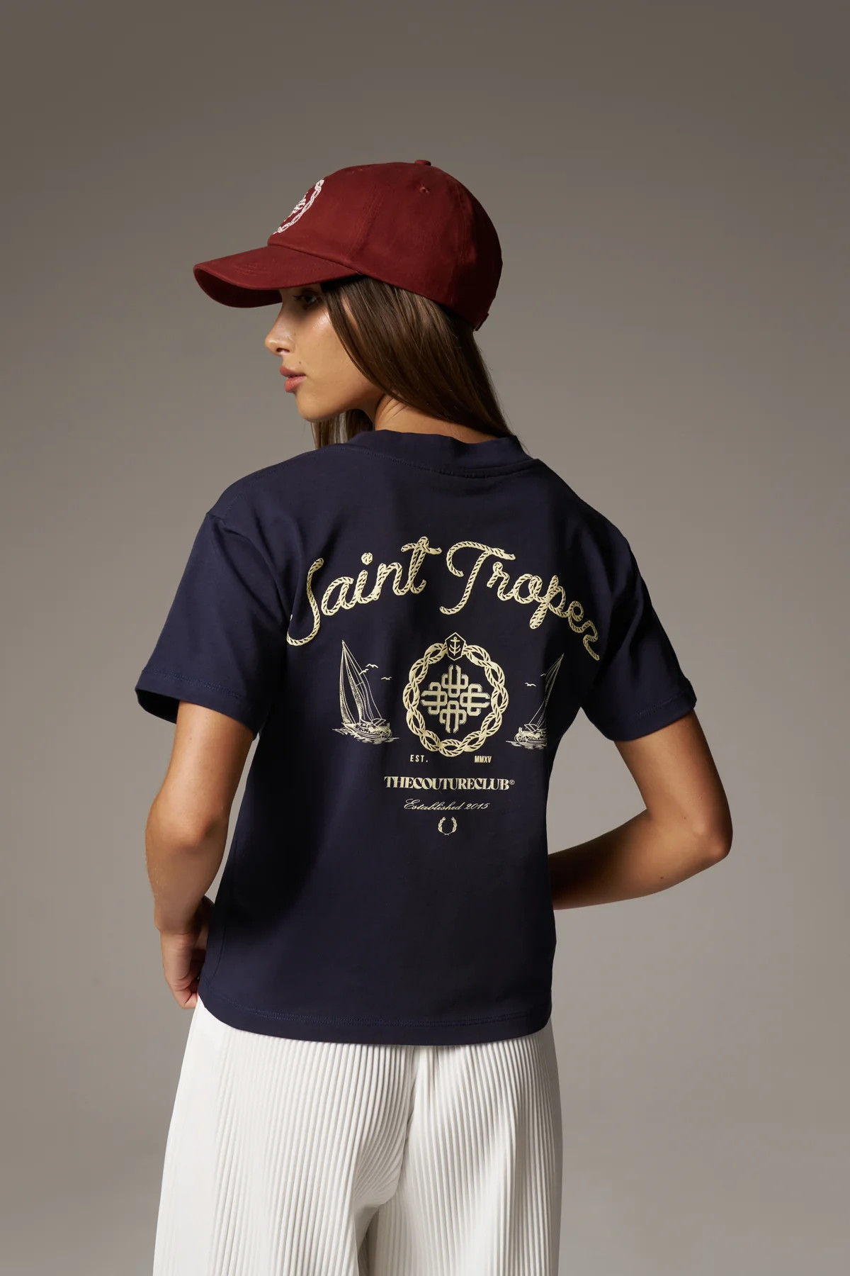 ST TROPEZ T-SHIRT - NAVY | The Couture Club