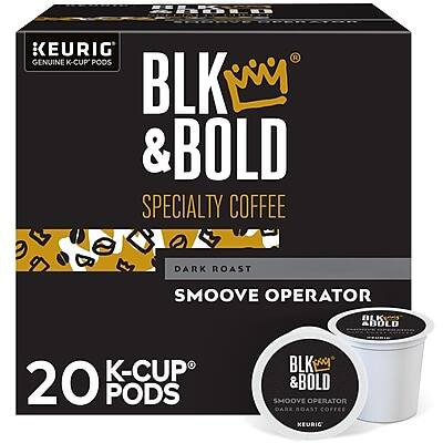 BLK & Bold - Smoove Operator Coffee Keurig K-Cup Pods, Dark Roast, 20/Box | Best Buy U.S.