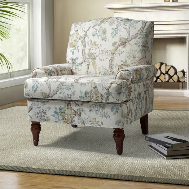 Alainey Upholstered Armchair with Solid Wood Legs | Wayfair North America