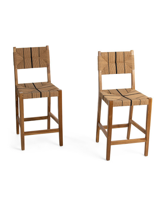 Set Of 2 Striped Counter Stools | TJ Maxx
