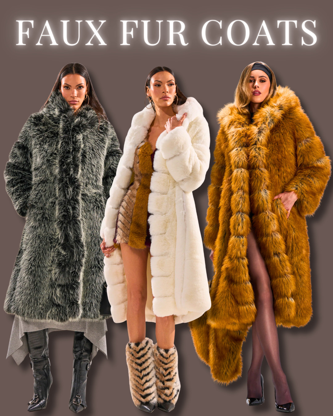 Faux fur coats add instant warmth, texture, and drama ❄️ Luxurious finishes and bold volume make them a standout layer for cold-weather moments that call for something striking and elevated.
#FauxFurCoat #FauxFurJacket #WinterCoat #StatementCoat #WinterFashion #HolidayOutfit #ColdWeatherStyle #EveningWear 

 #LTKMidsize #LTKPetite #LTKPlusSize