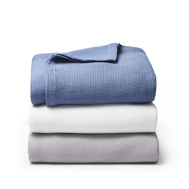 Better Homes and Gardens Cotton Waffle Weave Full/Queen Gray Bed Blanket | Walmart (US)