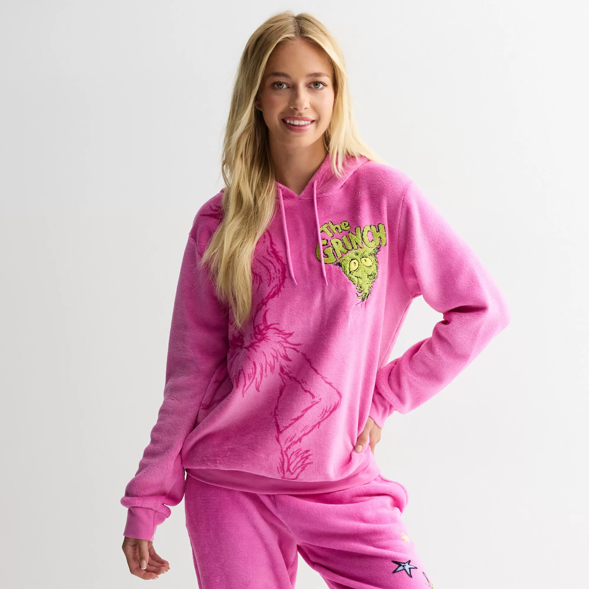 Juniors' Grinch Graphic Woobie Pullover Hoodie | Kohl's