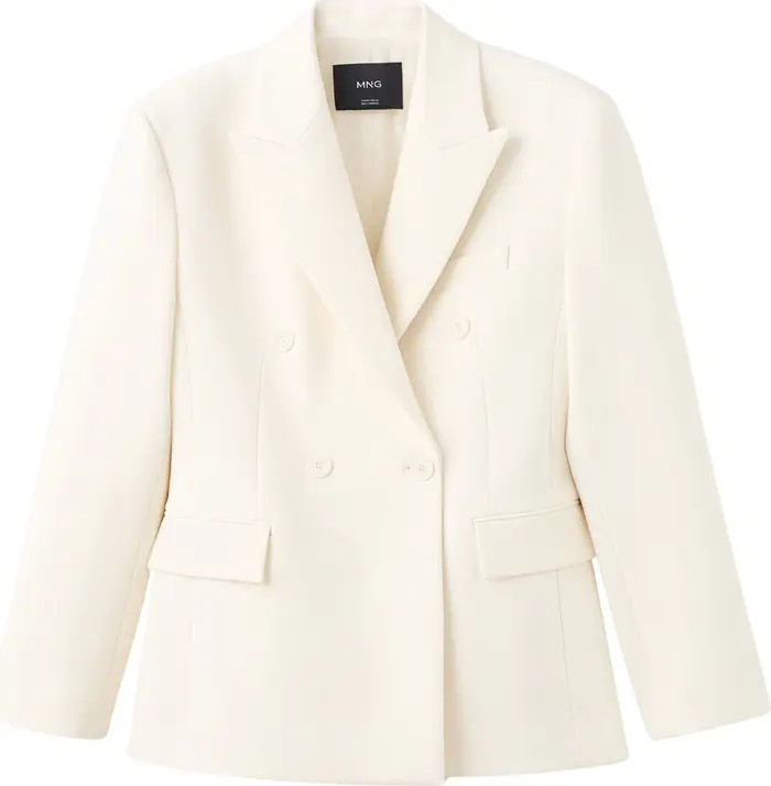 MANGO Fitted Double Breasted Blazer | Nordstrom | Nordstrom