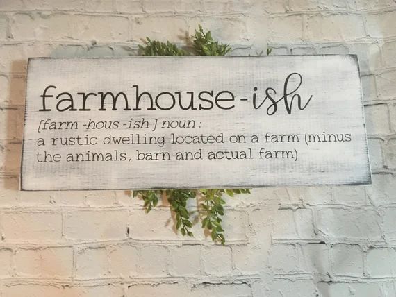 Wood sign/ Farmhouse definition/ home decor/ primitive / wood sign/ wall art/  distressed sign/ f... | Etsy (US)