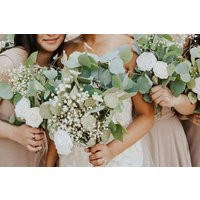 Dried Eucalyptus Bouquet Silver Dollar + Baby's Breath | Wedding Decor, Bridal Bouquet, Boho Centerp | Etsy (US)