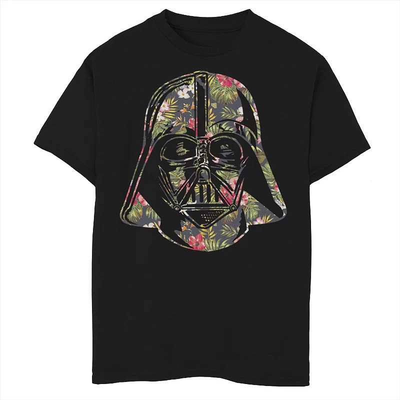 Boys 8-20 Star Wars Darth Vader Floral Tropical Hawaiian Graphic Tee, Boy's, Size: XL, Black | Kohl's