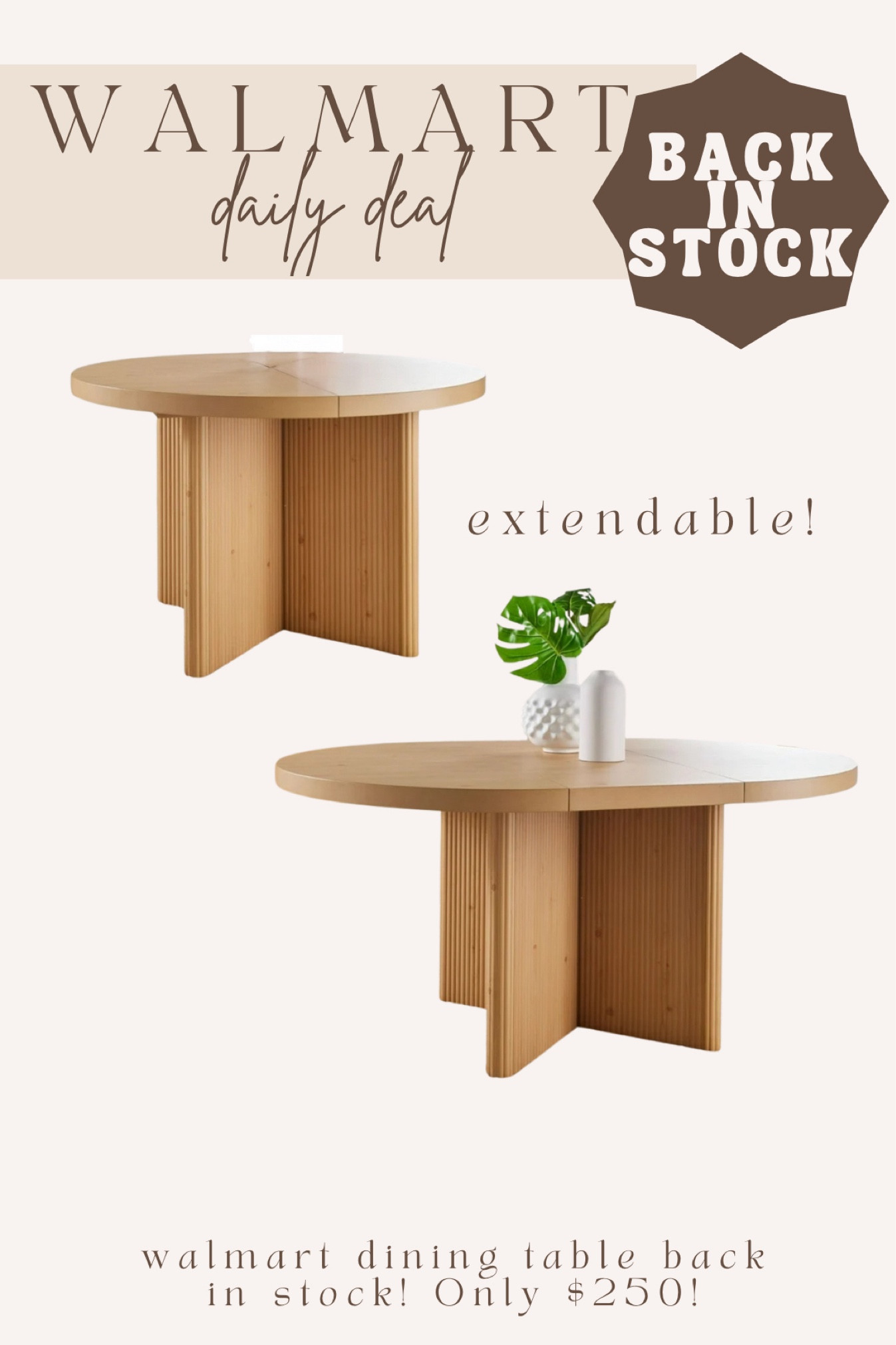 Fluted dining table
Walmart home

🚨 🚨we’ve been nominated for an LTK award! Favorite 5 products on this post to vote for me! Thanks!! 

#LTKHome #LTKSeasonal #LTKSaleAlert