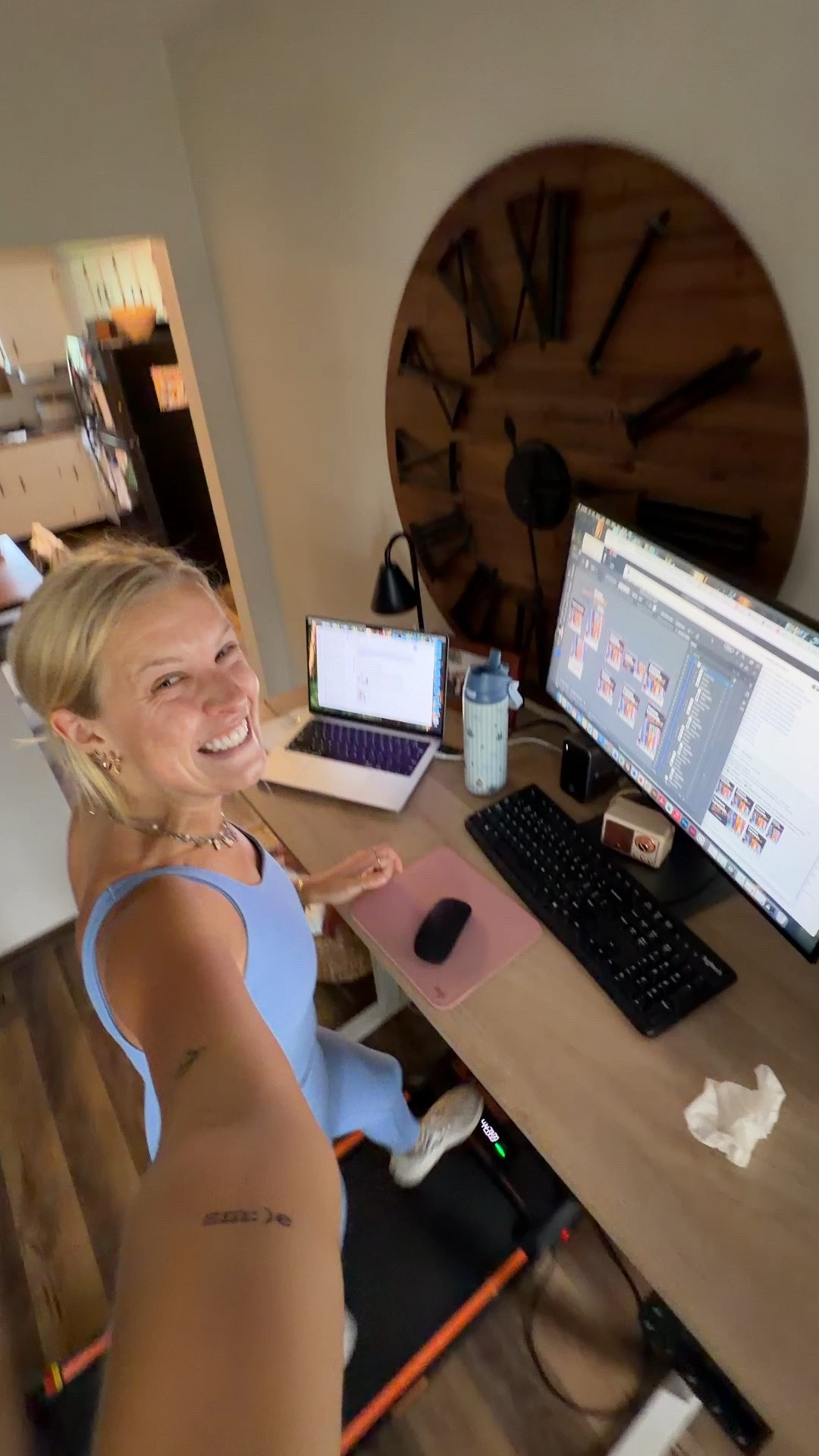 Today’s work day looked a little like this >>>> walking pad 🤝🏼 standing desk 

BOTH ARE ON SALE!!!! 🤑
Walking Pad is $
Standing desk is $74.99 (originally $99.99)

Matching active set is from Old Navy:
small tall in blue leggings
medium in blue tank top
9 in New Balance tennis shoes from @DSW 
socks are Bombas

Amazon finds, Amazon deals, Amazon home, home finds, home deals, work from home essentials, Amazon walking pad, Amazon standing desk, Old Navy outfits, Old Navy activewear, Old Navy leggings, matching workout sets, New Balance running shoes, Bombas socks, DSW footwear, outfit of the day, watch now

#LTKootd #LTKSaleAlert #LTKHome