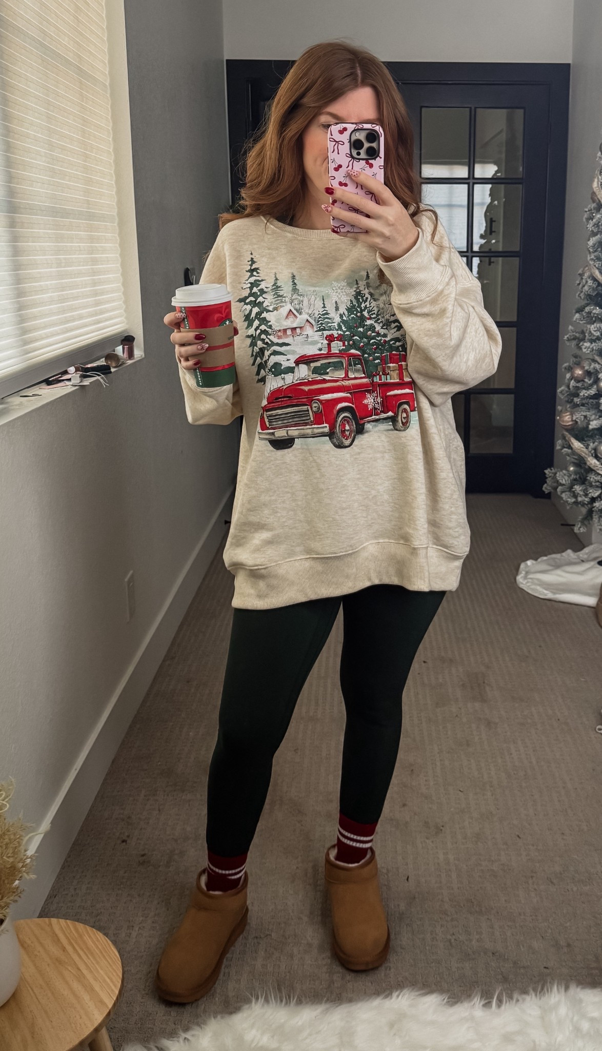 Christmas sweatshirt sized up to xl to wear with leggings. 

#LTKHoliday #LTKFindsUnder50 #LTKPetite