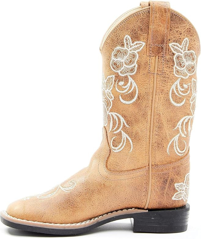 Shyanne Girls' Little Lasy Floral Embroidered Cowboy Boot Broad Square Toe - BBSC1946 | Amazon (US)