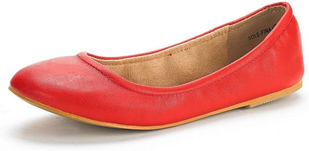 DREAM PAIRS Women's Sole-fina Solid Plain Walking Classic Ballet Flats Shoes | Amazon (US)