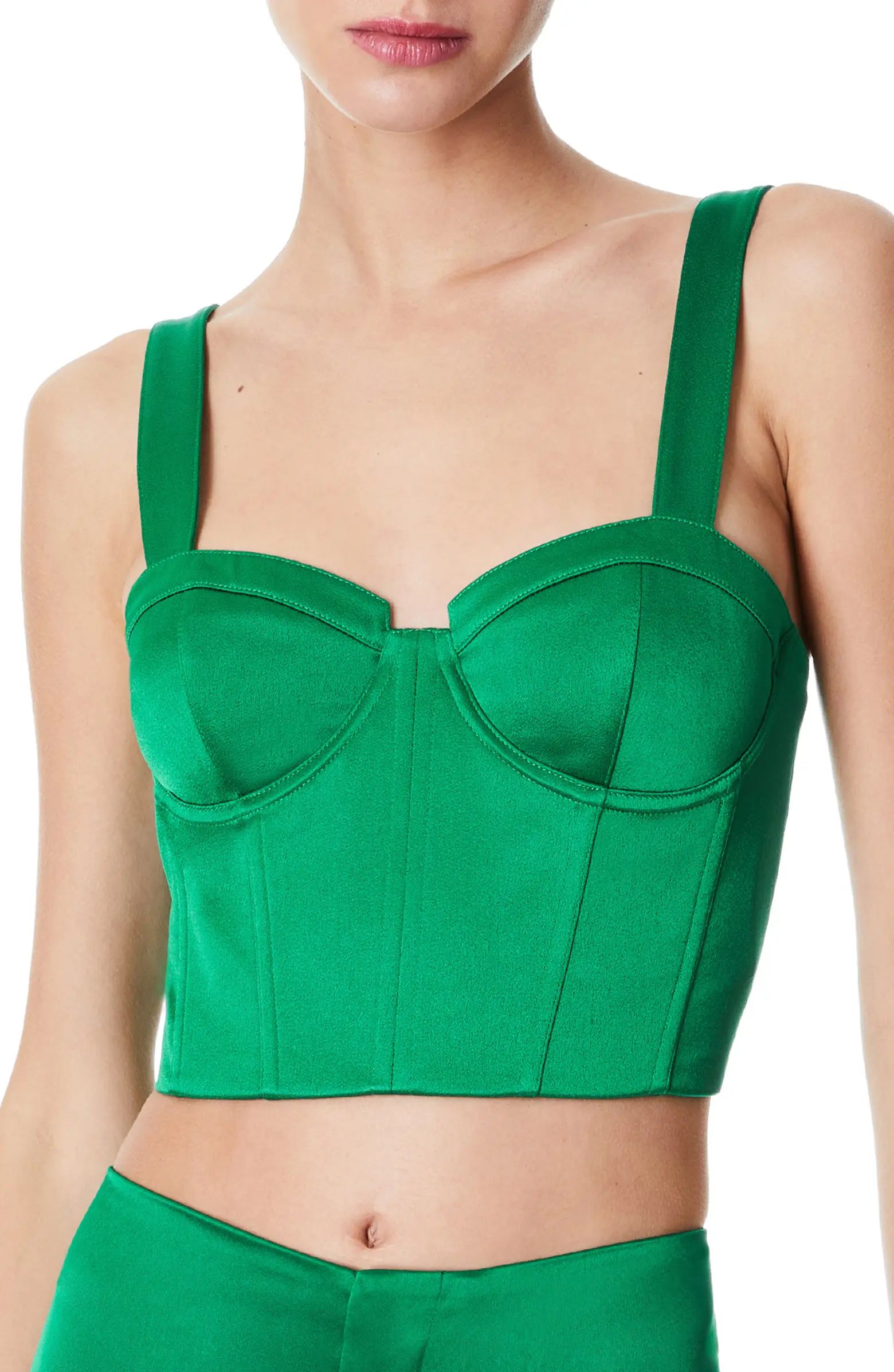 Alice + Olivia Jeanna Bustier Crop Top | Nordstrom | Nordstrom