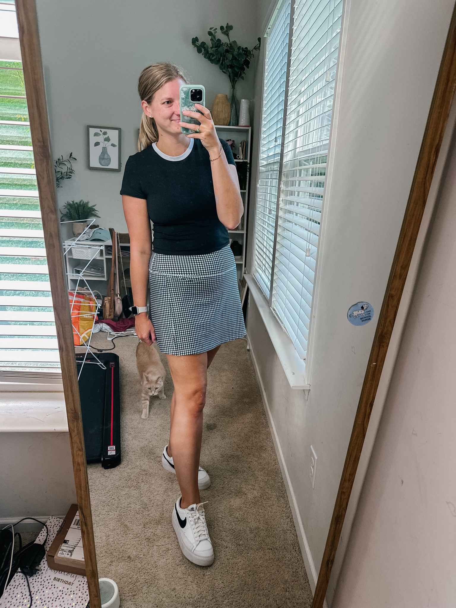 Abercrombie skit and shirt. Nike blazers. Easy every day outfit. Aka. Meredith Blake outfit  

#LTKxNSale #LTKFindsUnder100 #LTKSummerSales