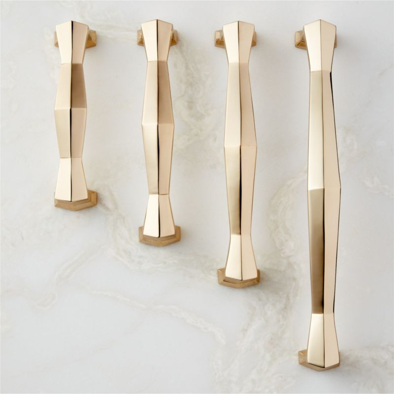 Urbino Unlacquered Brass Handles | CB2 | CB2