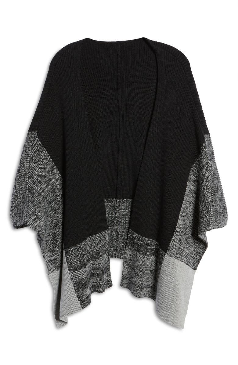 Colorblock Rib Ruana | Nordstrom