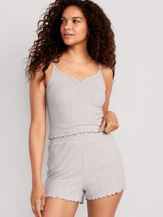 Pointelle-Knit 2-Piece Pajama Set for Women | Old Navy (US)