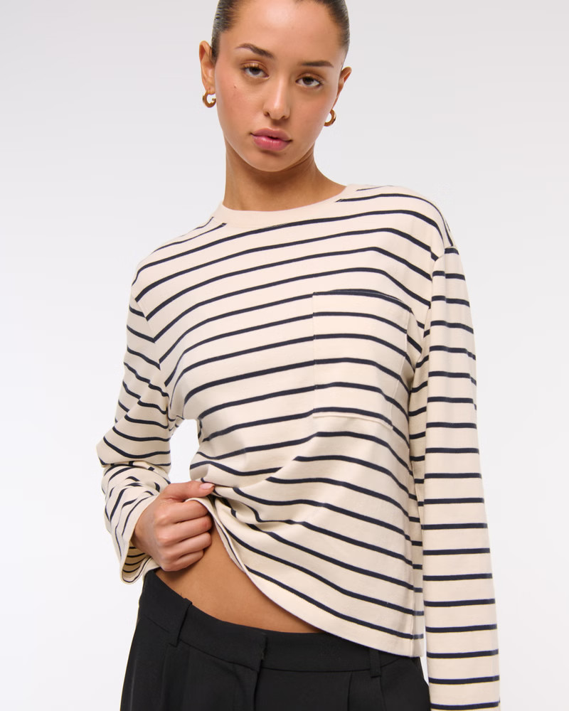 Long-Sleeve Jersey Easy Tee | Abercrombie & Fitch (US)