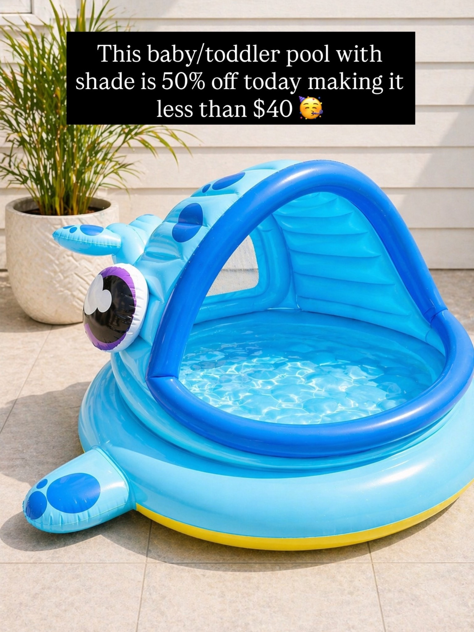 A pool with shade! Perfect for babies & toddlers for this spring & summer ☀️ 

#LTKKids #LTKBaby #LTKSaleAlert