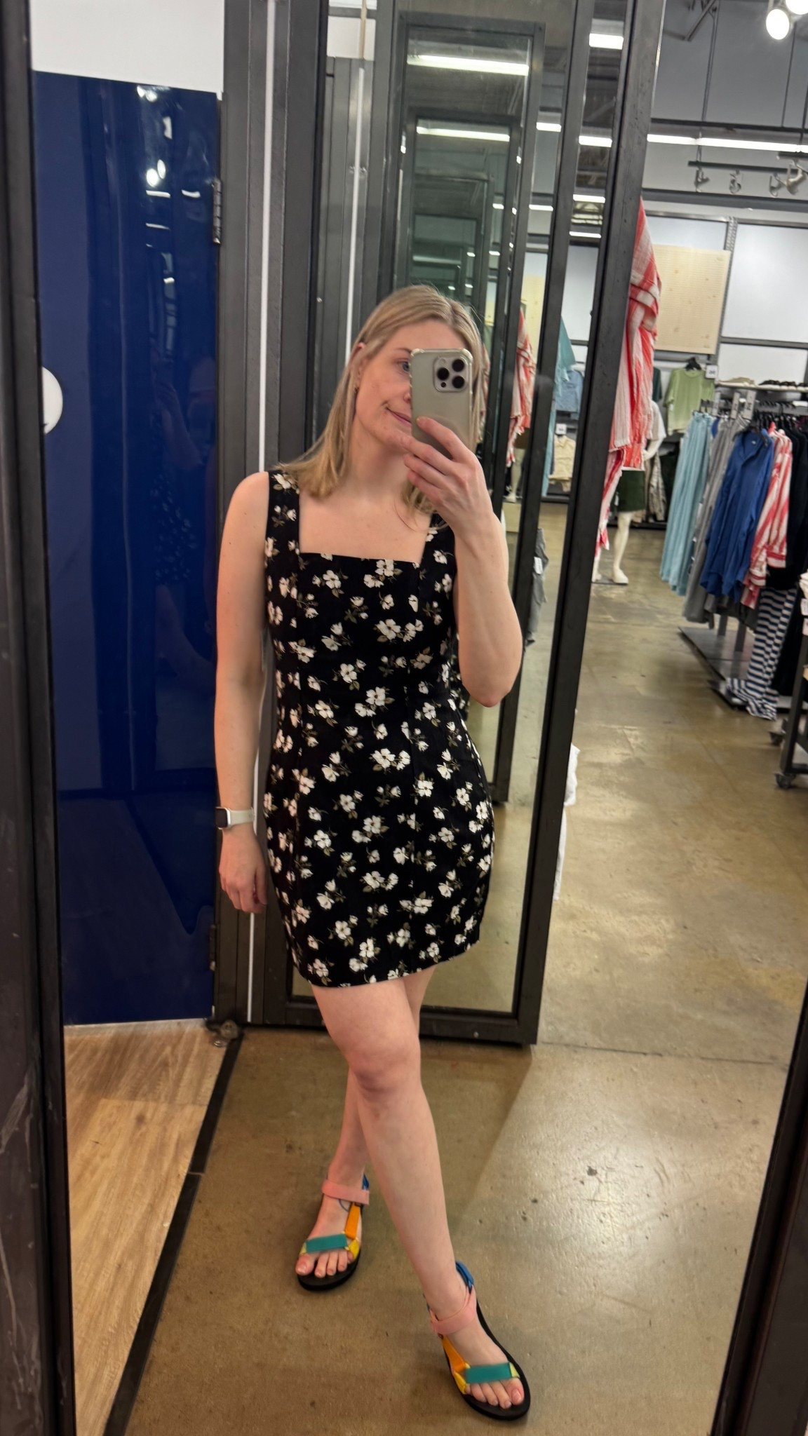 Old Navy with 50 % off through Memorial Day weekend. 
Another dress that both Missy and I loved. I sized down in this one. I’m curvy with a small chest and the small would have been too large on my top. It is stretchy so it fits snug when you size down but it was the perfect amount of snug for me. I’m in an XS here. 

#LTKSeasonal #LTKSaleAlert #LTKFindsUnder50