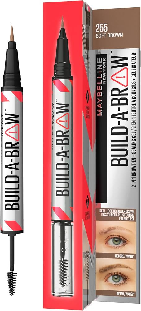 Maybelline New York, Build A Brow: 2 in 1 Brow Pen + Sealing Gel, Real-looking, Fuller Brows, Wat... | Amazon (UK)